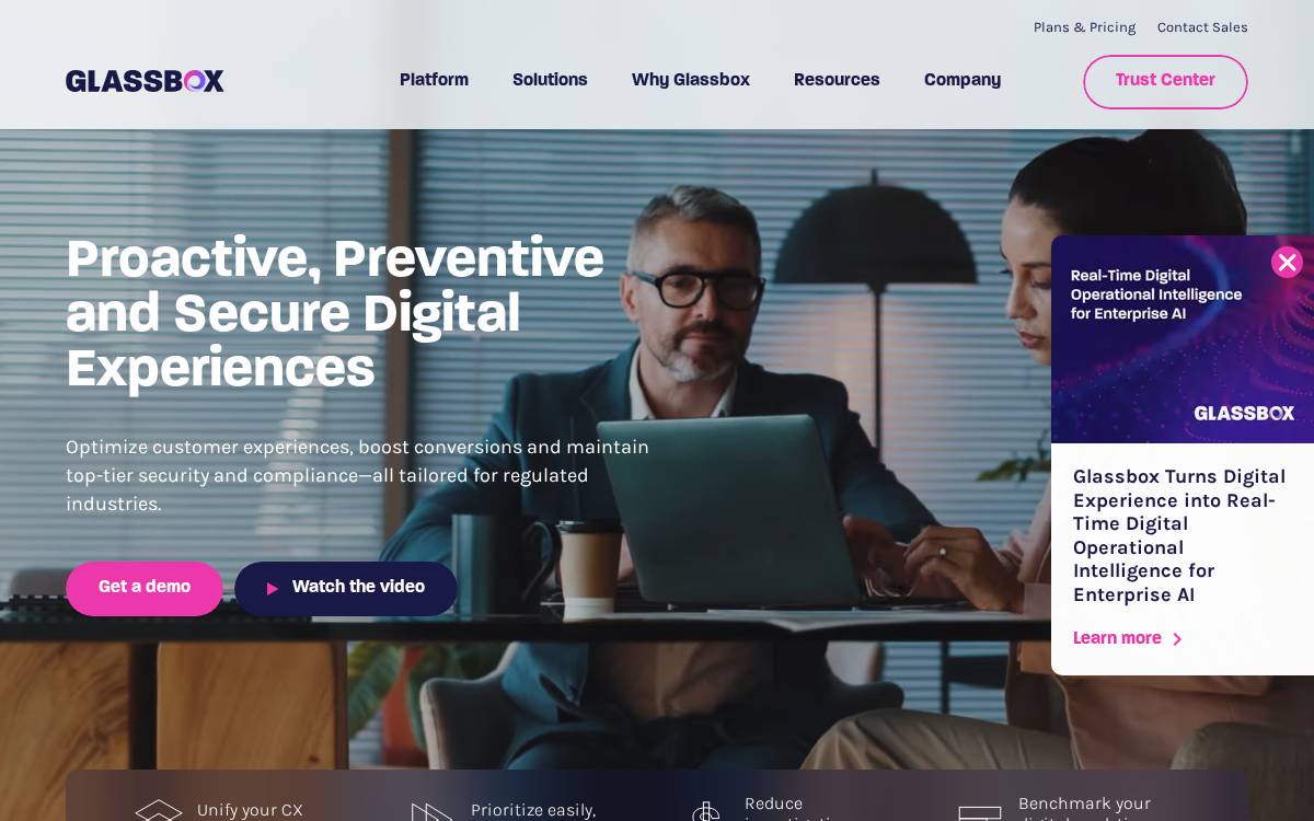 Glassbox website preview