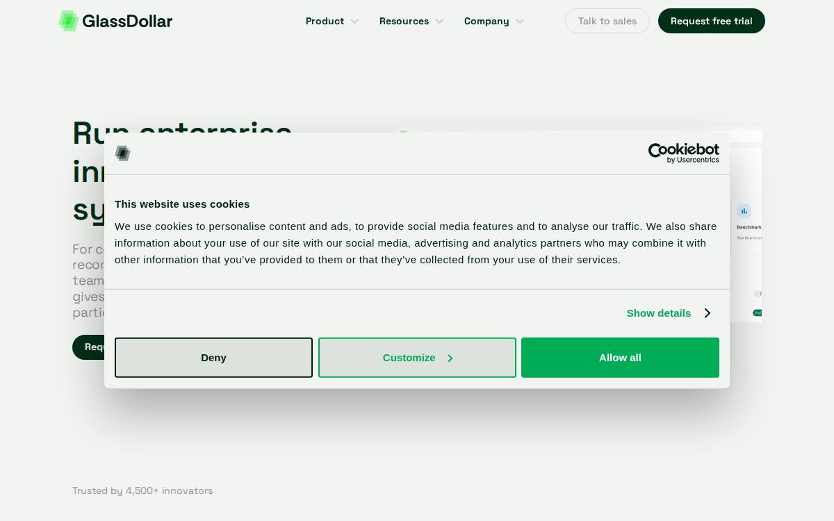 Glassdollar website preview