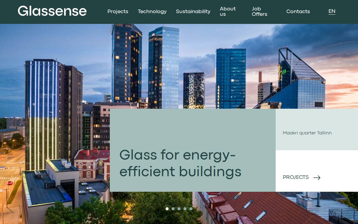 Glassense website preview