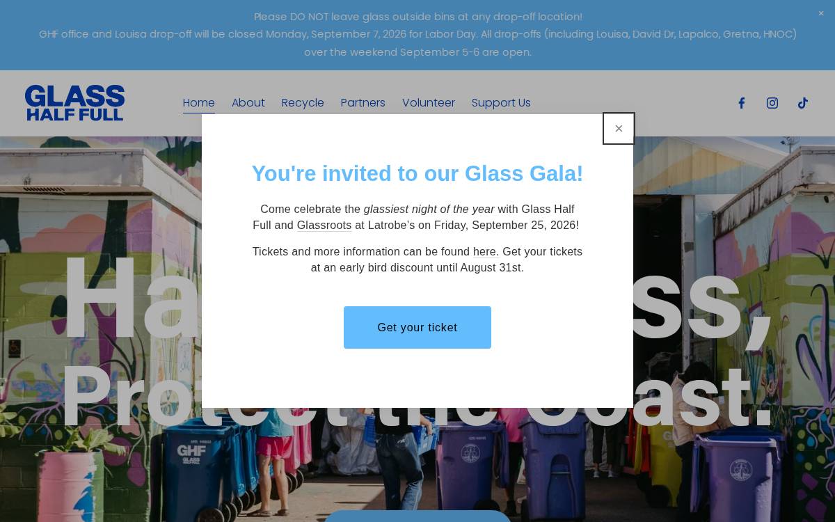 Glass Half Full website preview