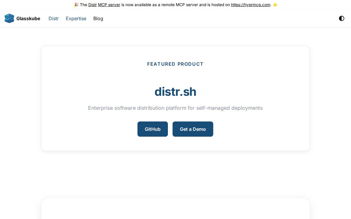 Glasskube website preview