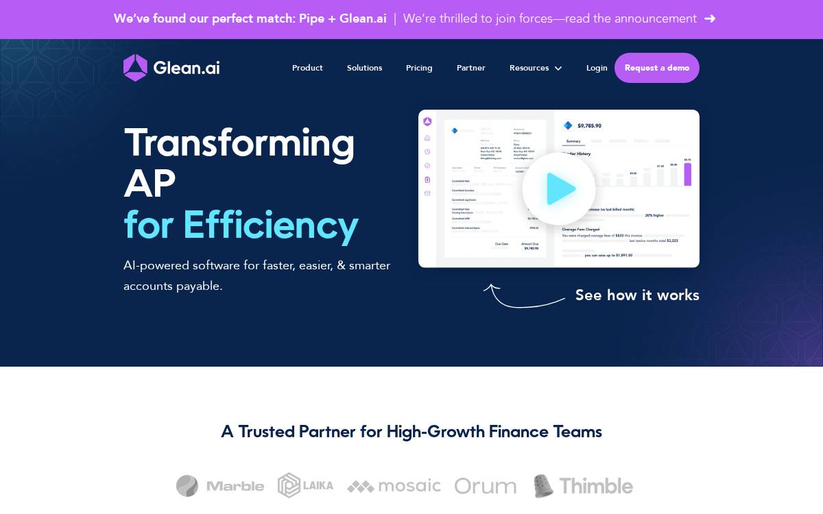 Glean.ai website preview
