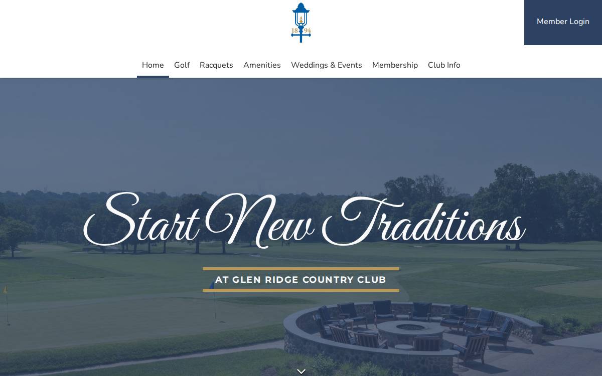 Glen Ridge Country Club website preview