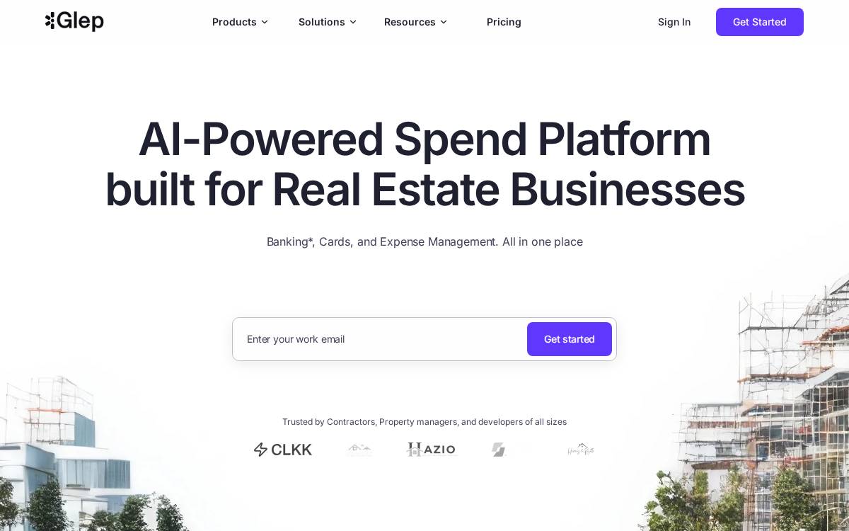 Glep website preview