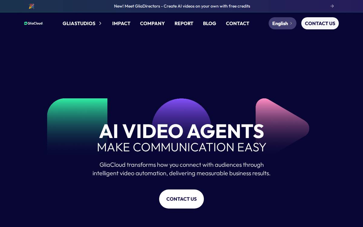 GliaCloud website preview
