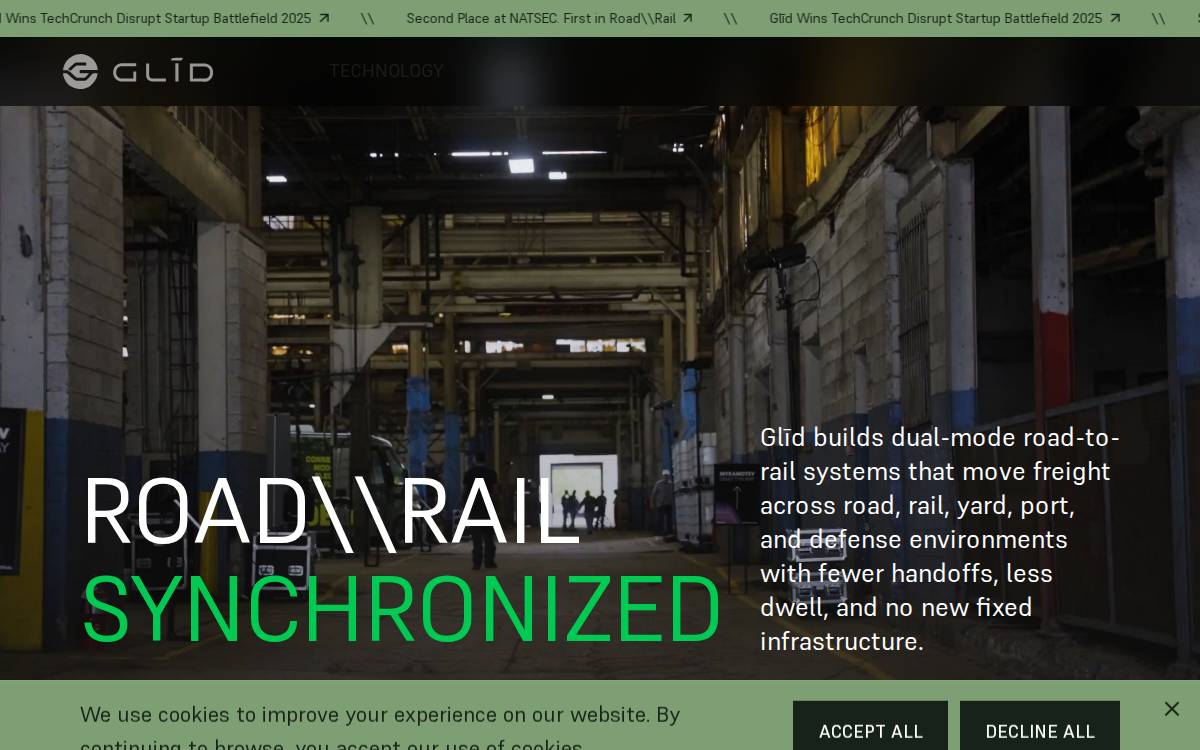Glidrail website preview