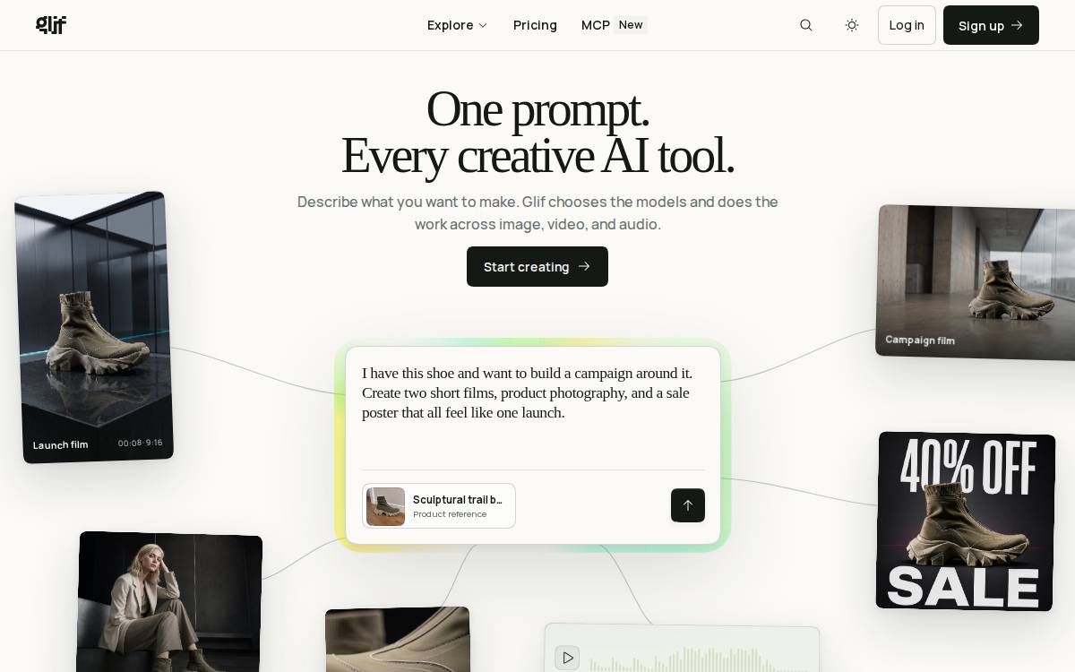 Glif website preview