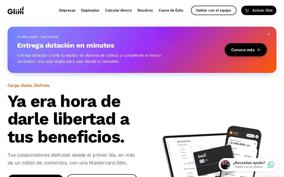 Glim website preview