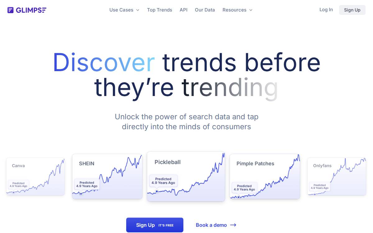 Glimpse website preview