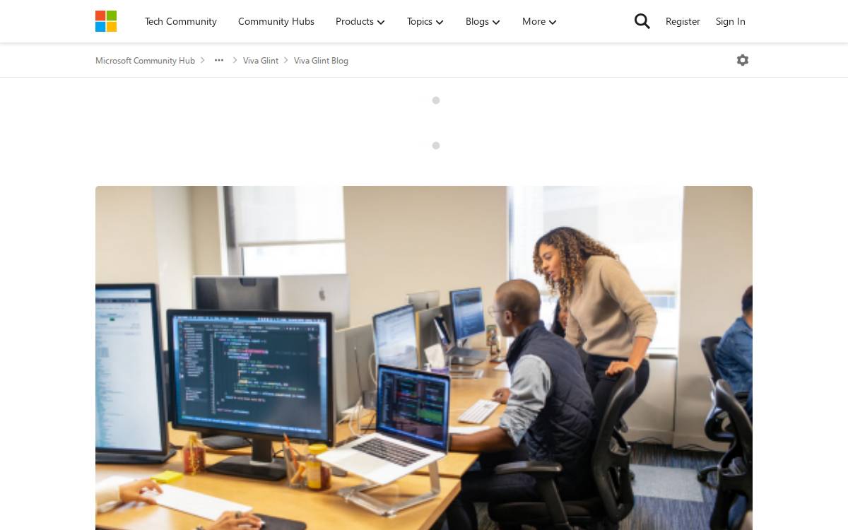 Glint website preview