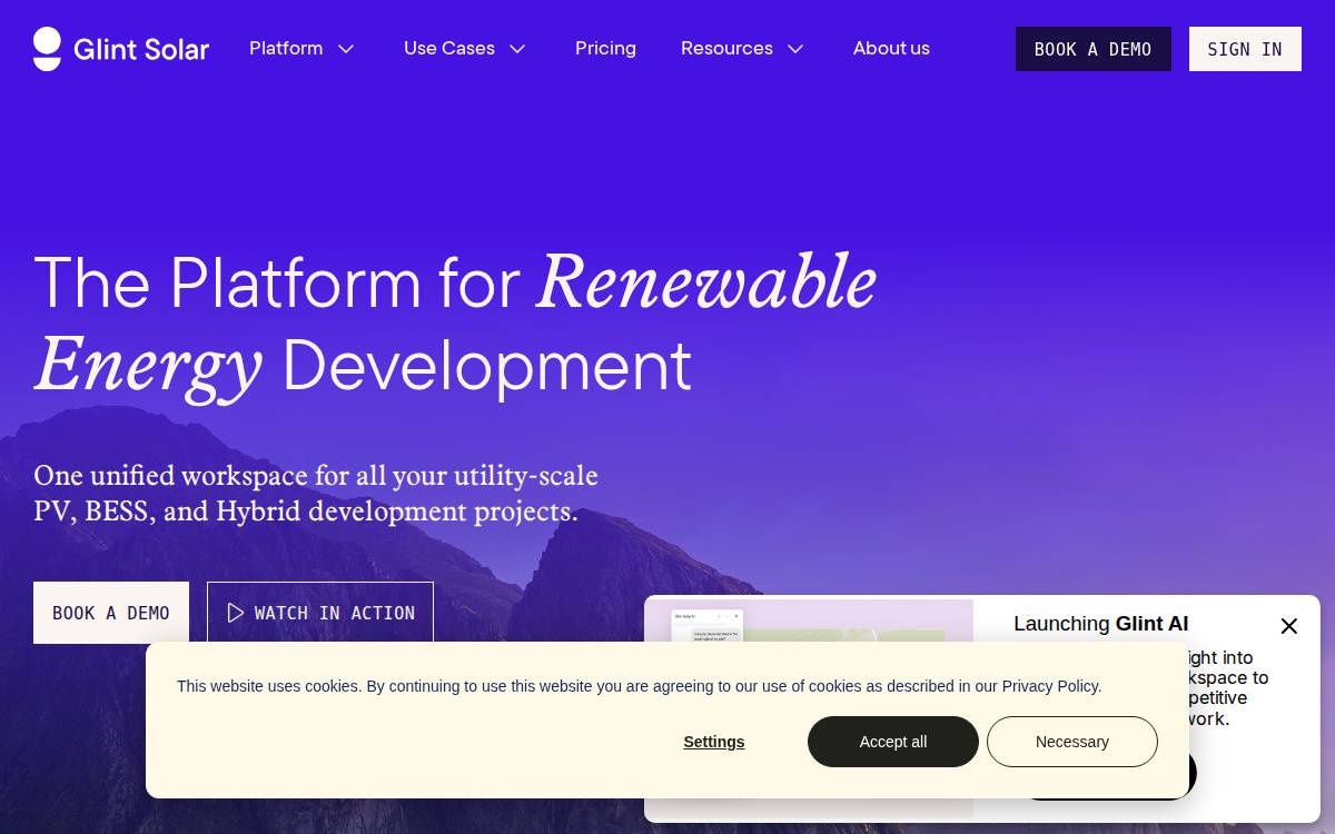 Glintsolar website preview