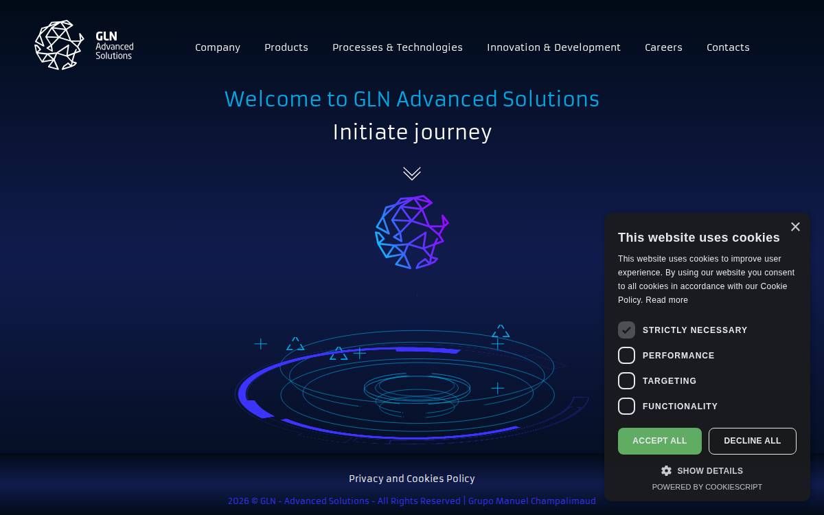 GLN Advanced Solutions website preview