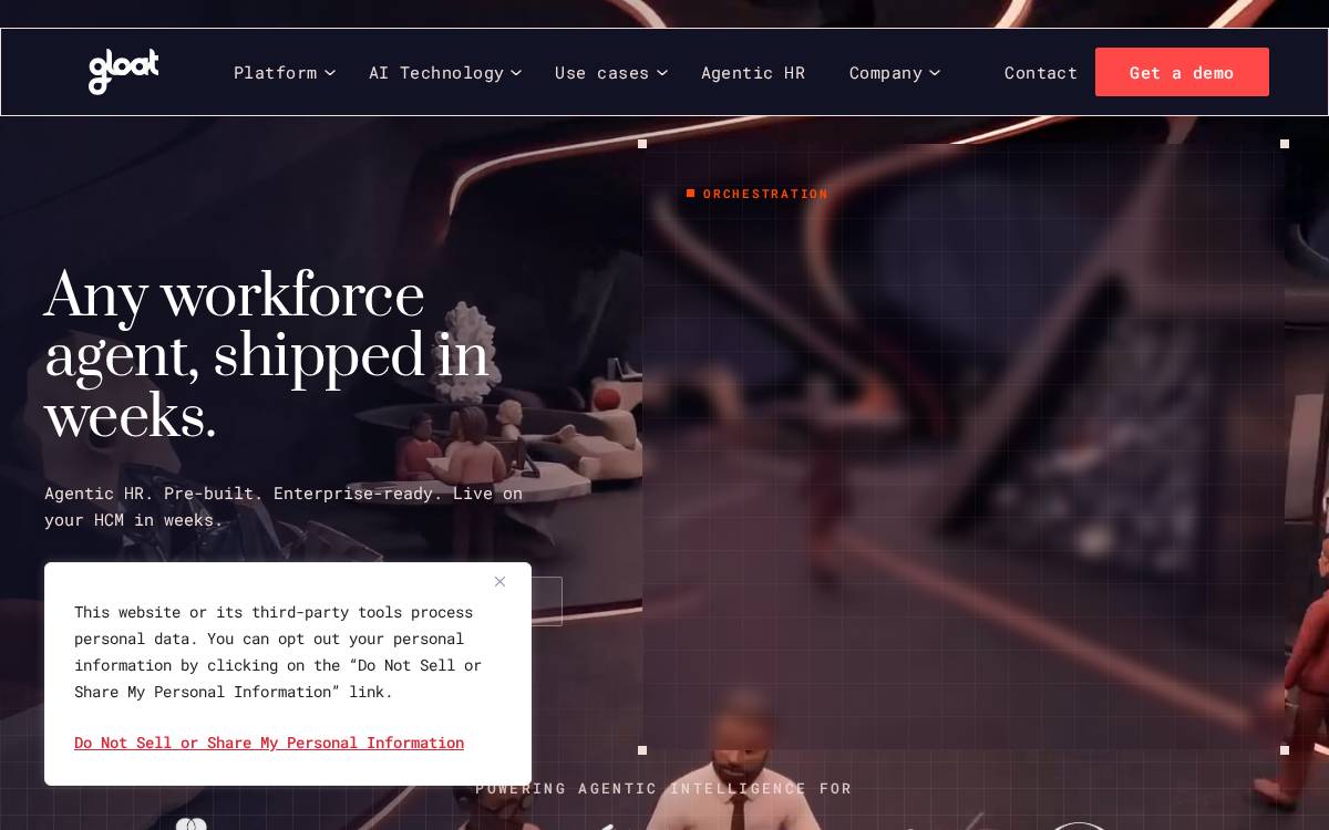 Gloat website preview