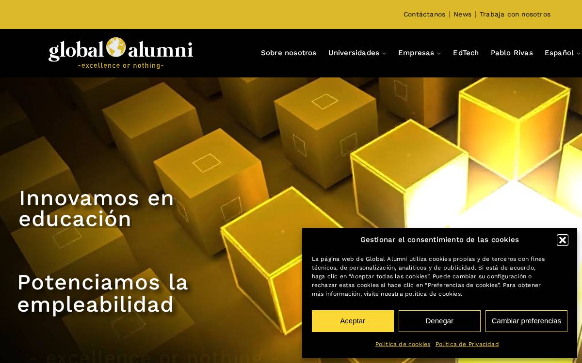 Global Alumni website preview