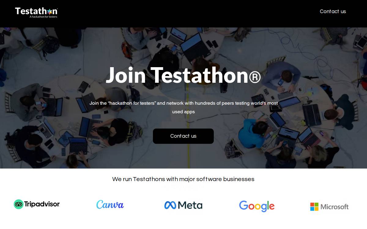 Global App Testing website preview