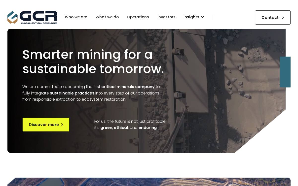 Global Critical Resources website preview