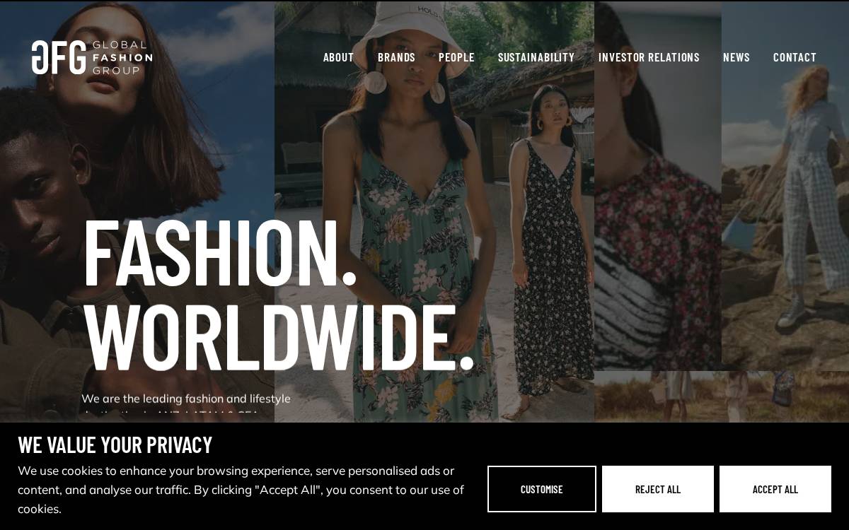 Global Fashion Group website preview