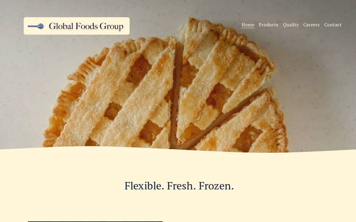 Global Foods Group website preview