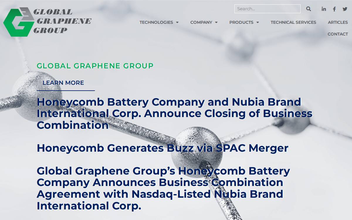 Global Graphene Group, Inc website preview