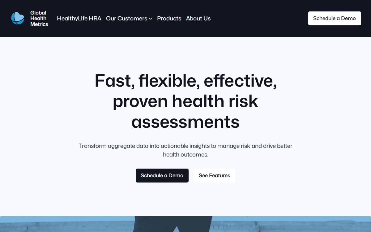 Global Health Metrics website preview