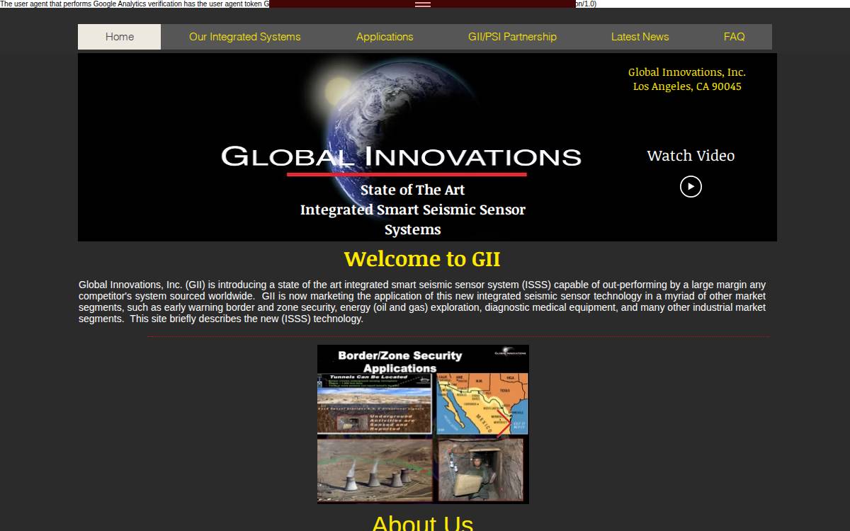 Global Innovations website preview