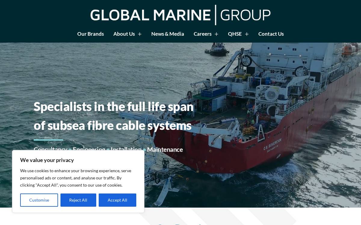 Global Marine Group website preview