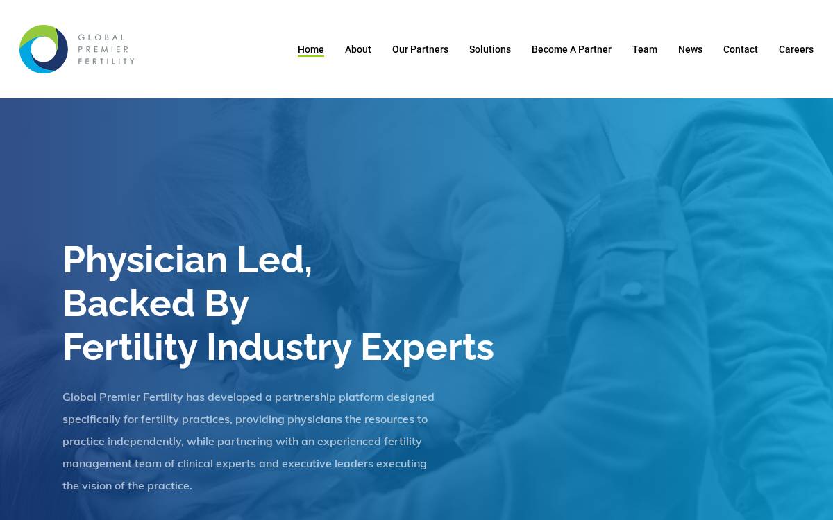 Global Premier Fertility website preview