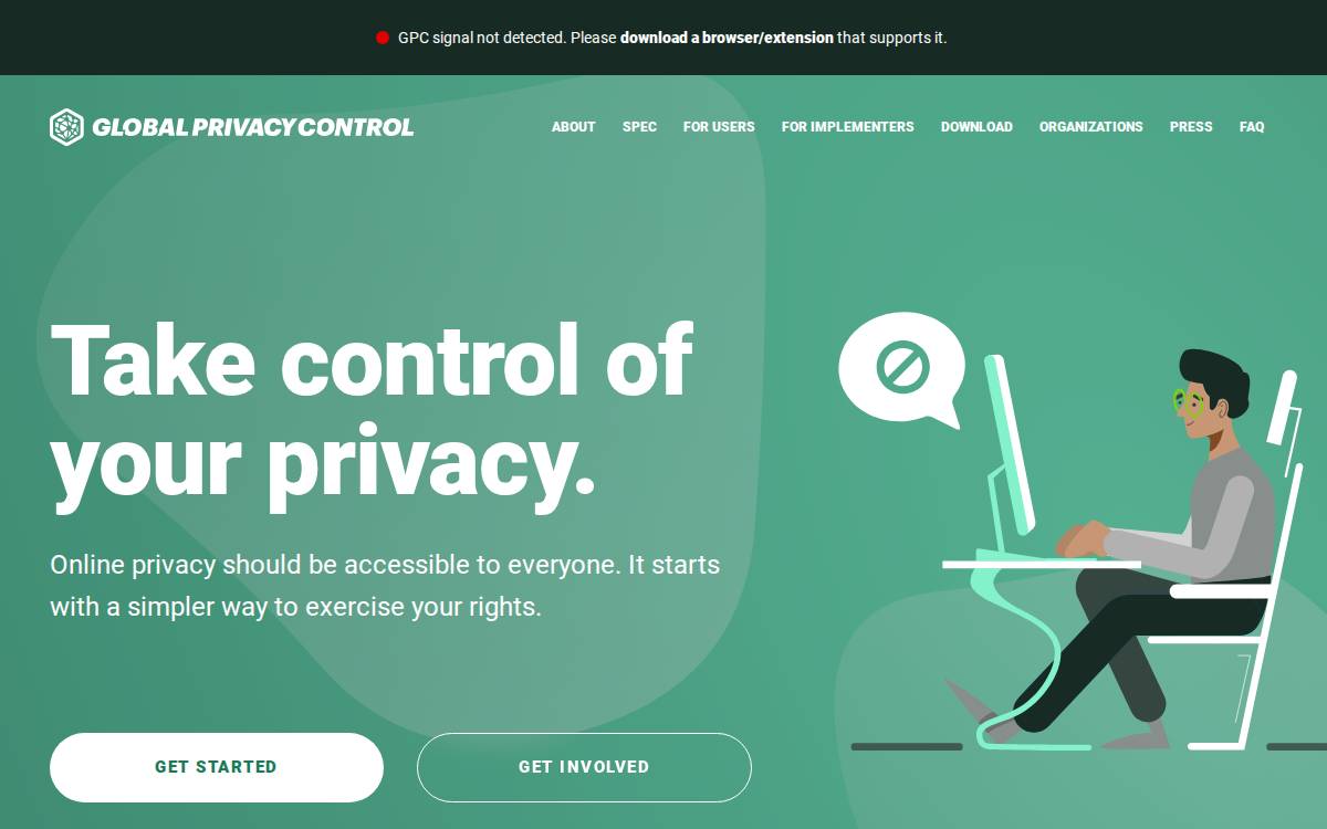 Global Privacy Control website preview