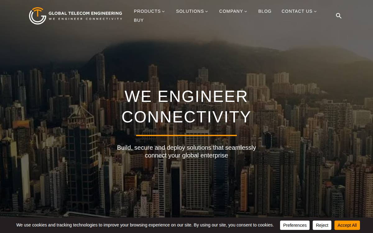 Global Telecom Engineering website preview