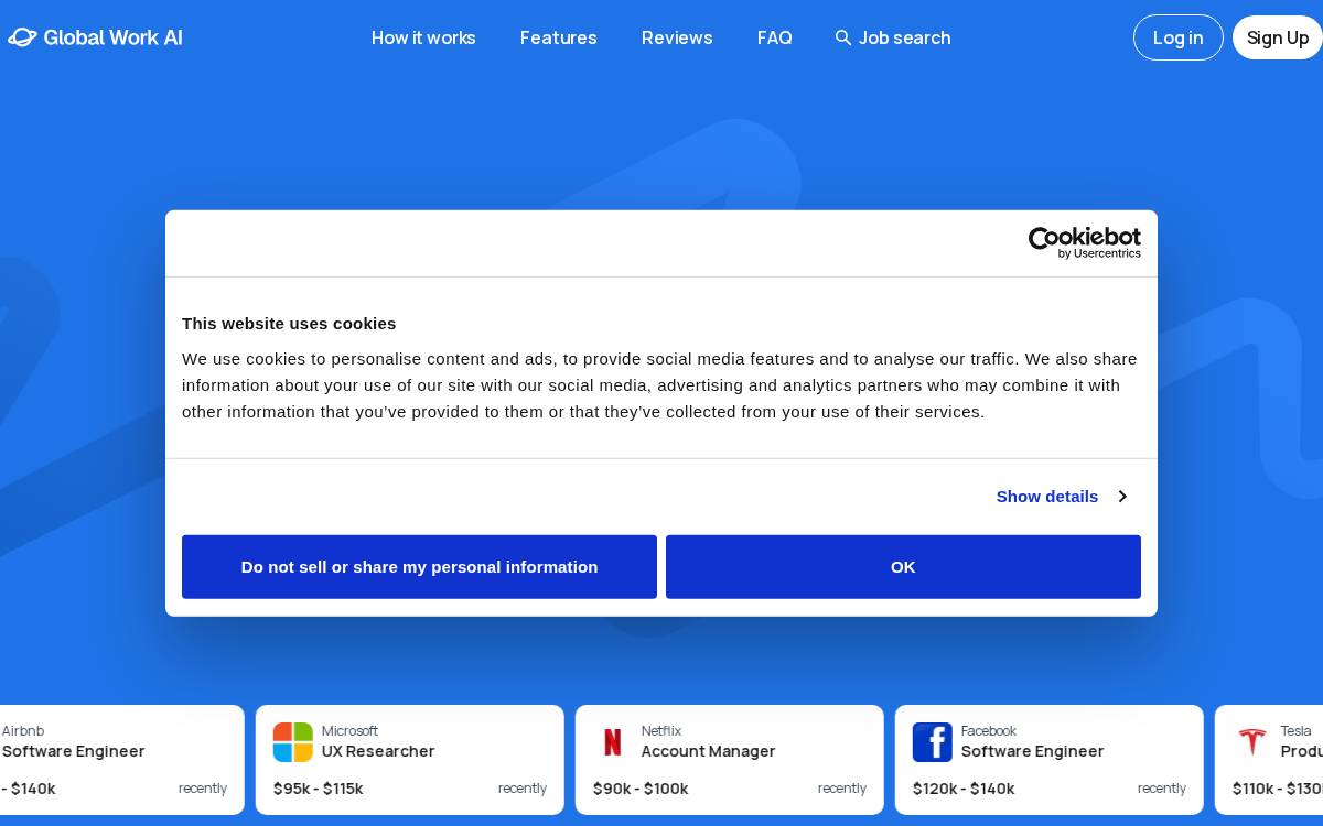 Global Work AI website preview
