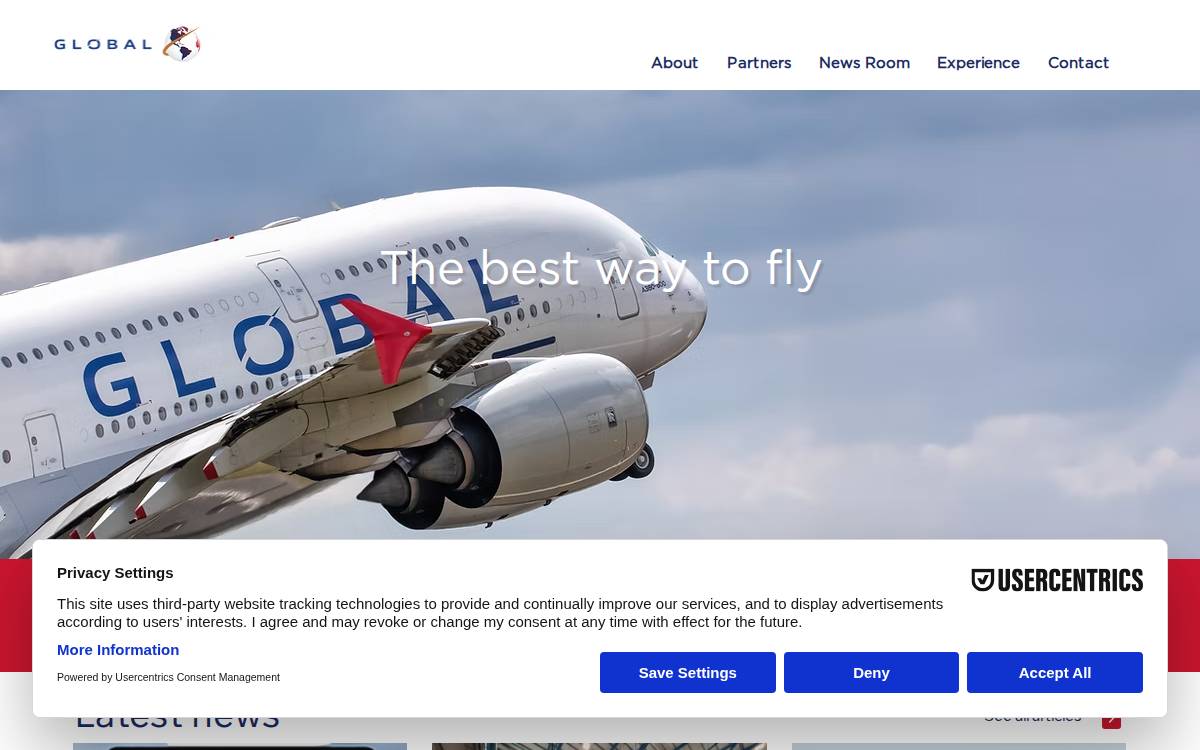 Globalairlines website preview