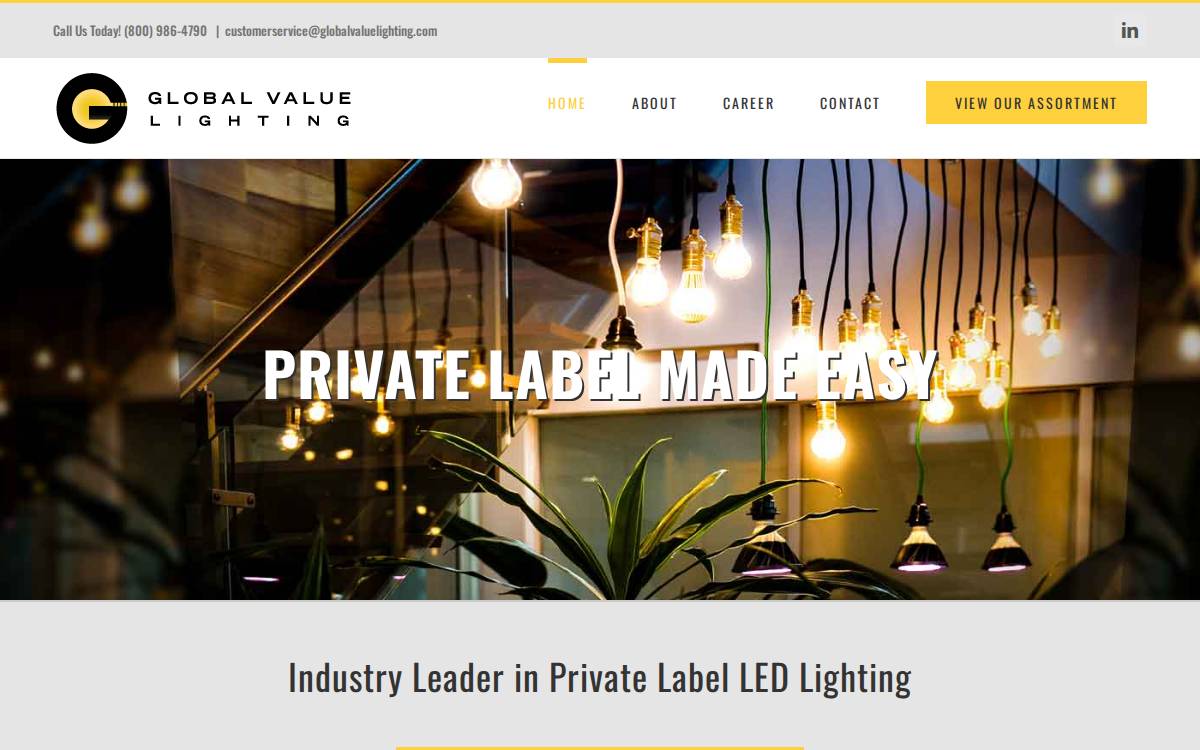 Globalvaluelighting website preview