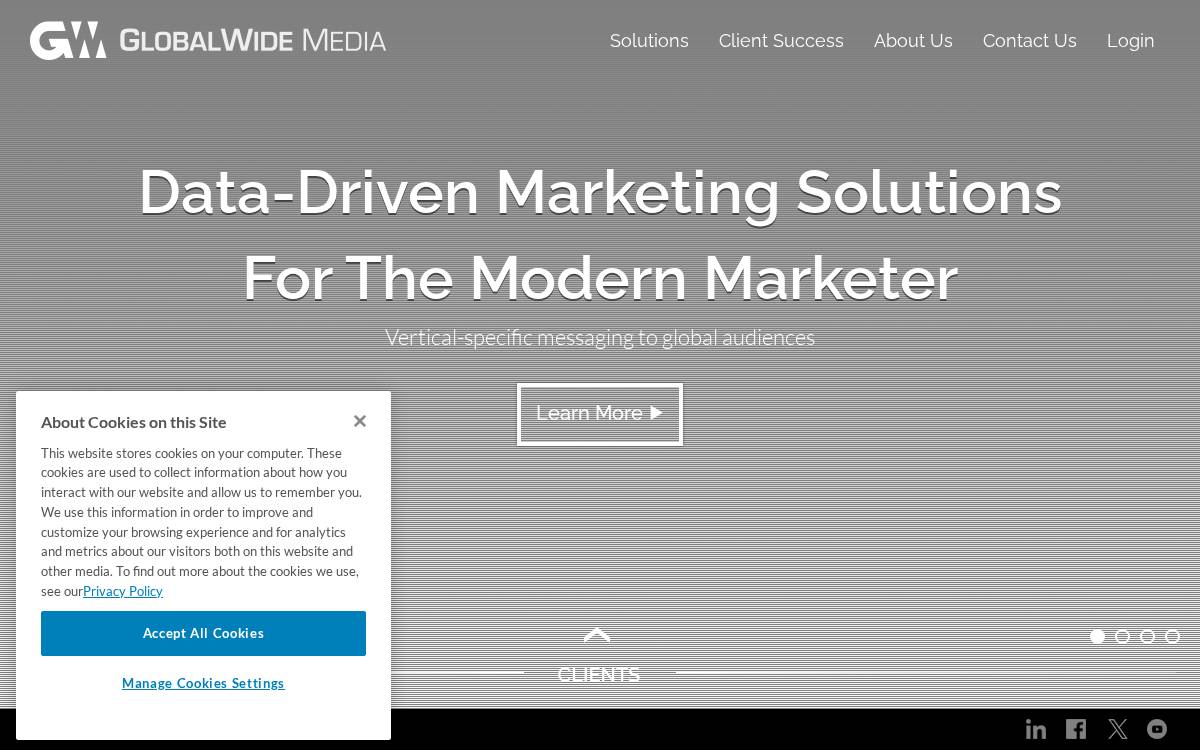 Globalwide Media website preview