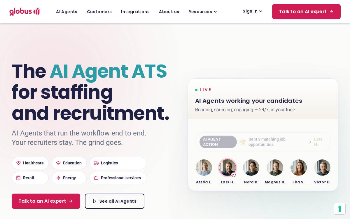 Globus AI website preview