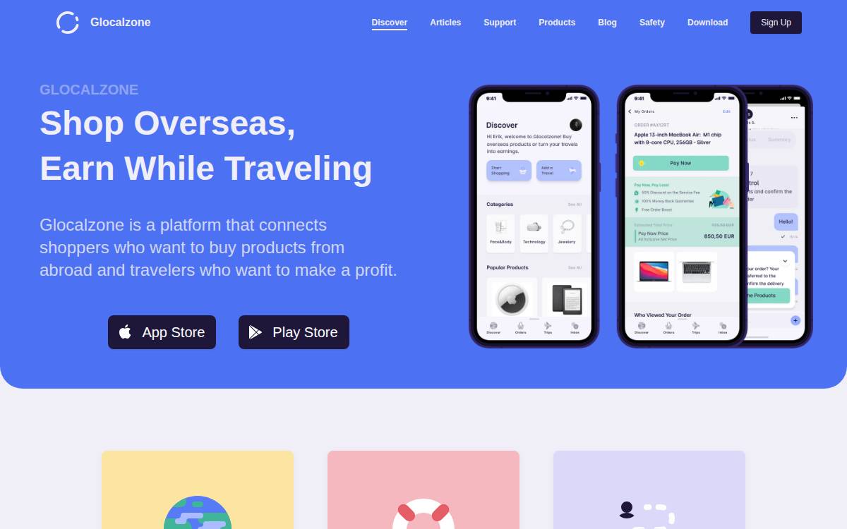 Glocalzone website preview