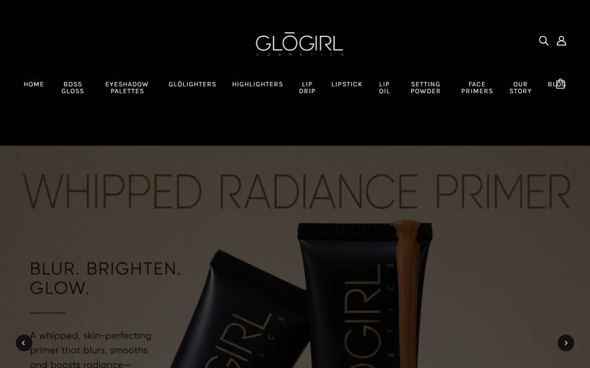 Glogirlcosmetics website preview