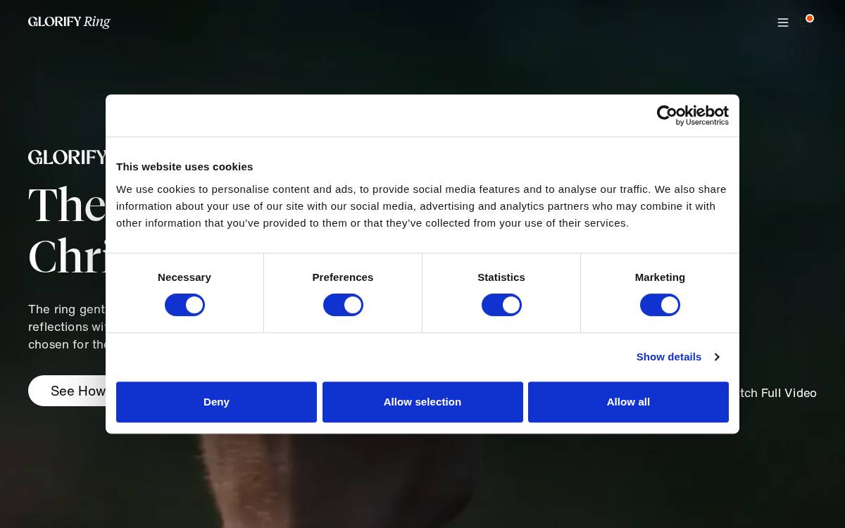 Glorify website preview