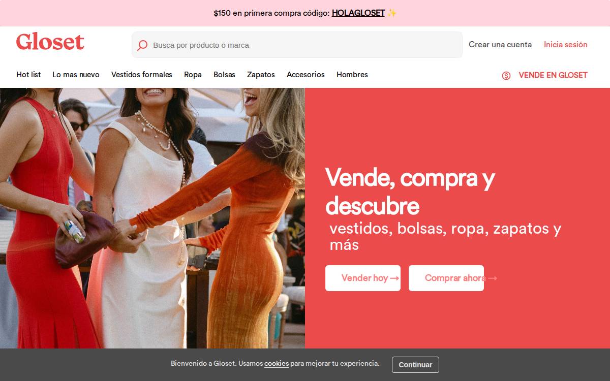 Gloset website preview