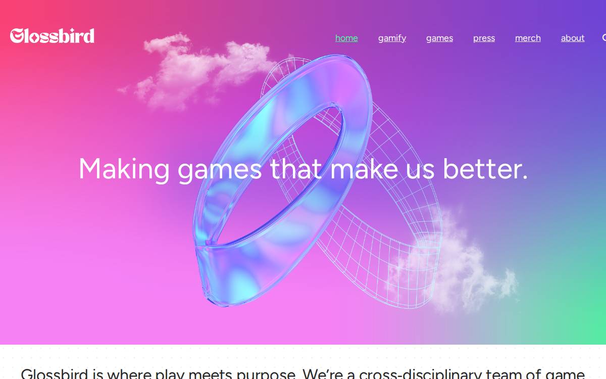 Glossbird website preview