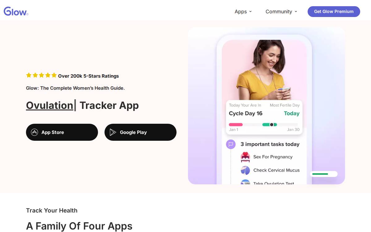 Glow website preview
