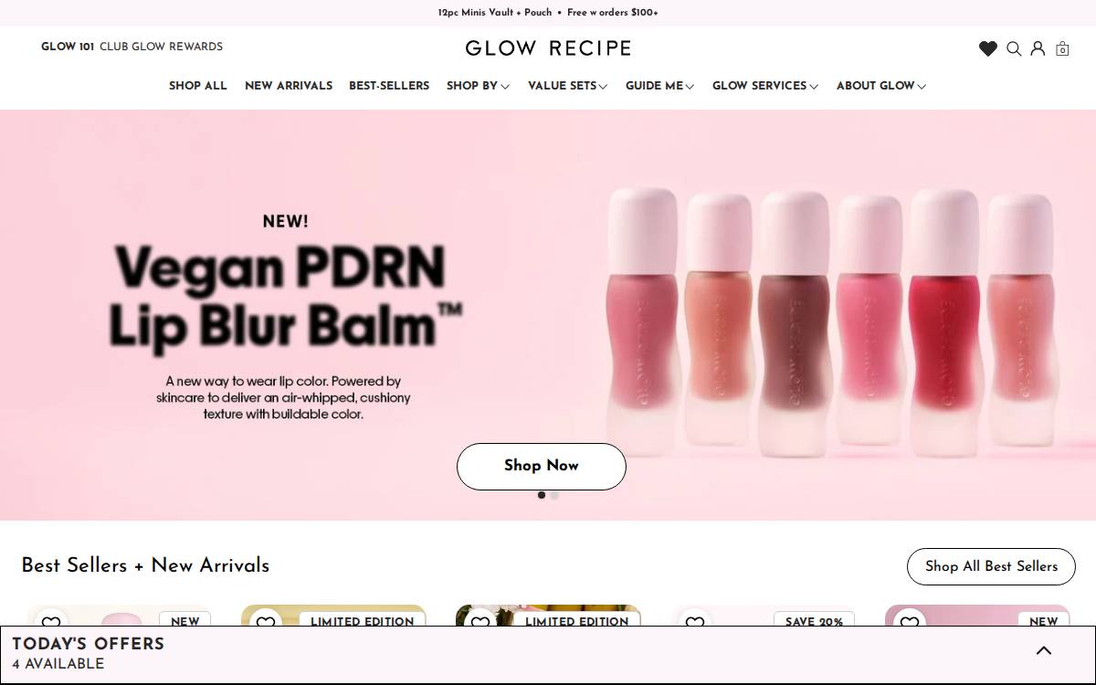 Glow Recipe website preview
