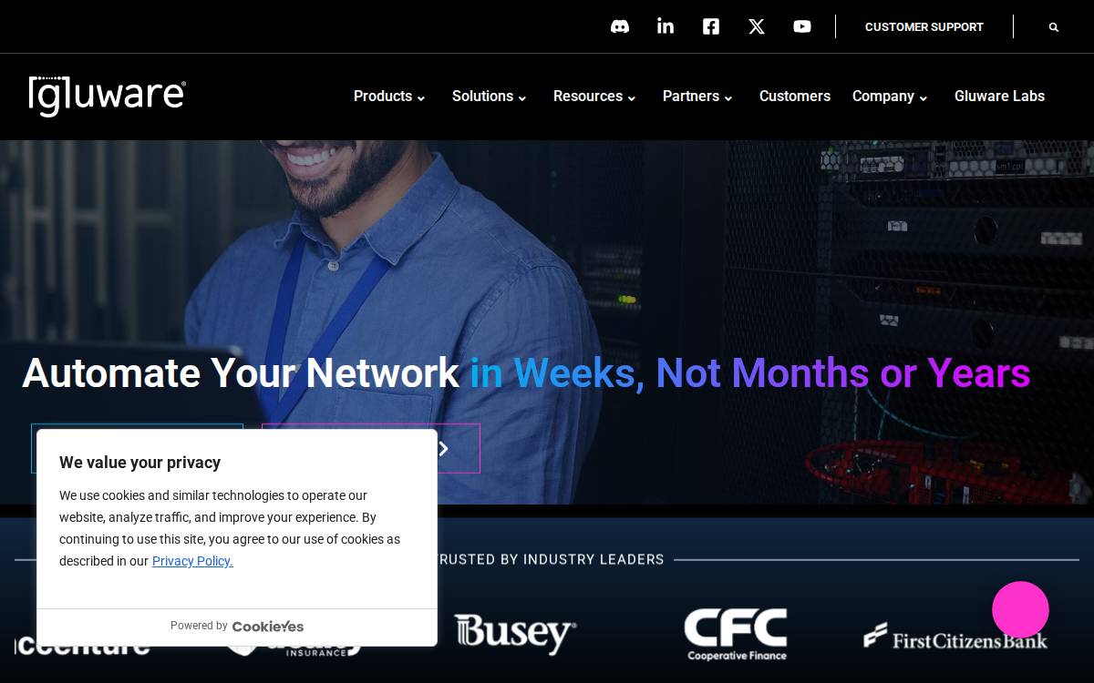 Gluware website preview