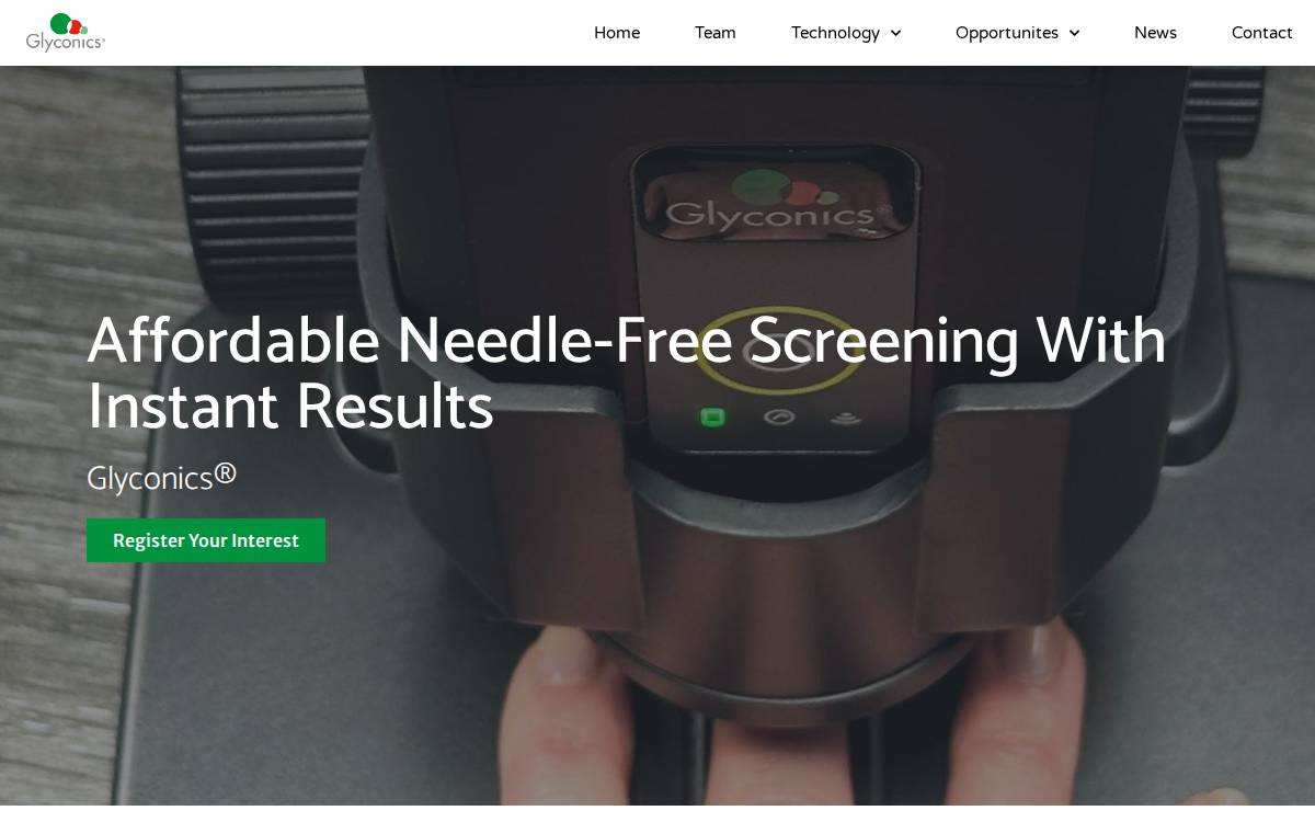 Glyconics website preview
