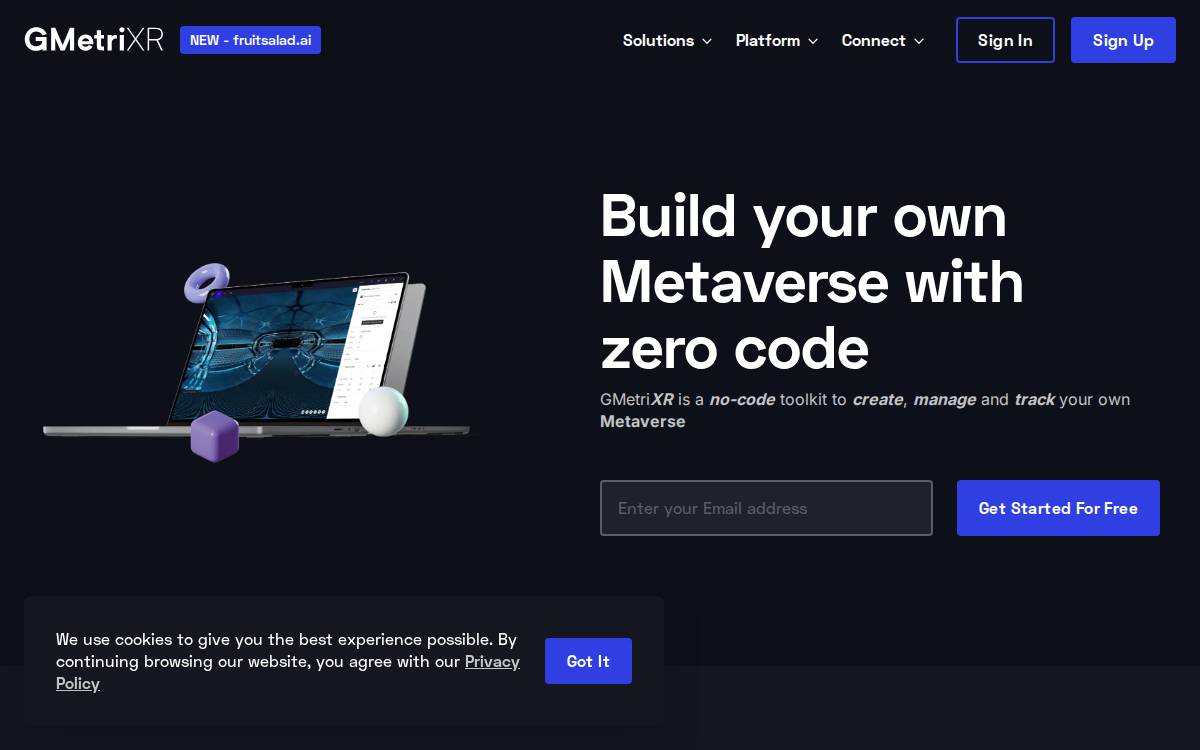 Gmetri website preview