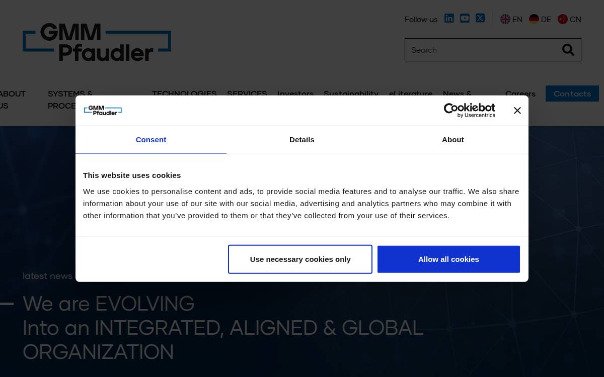 GMM Pfaudler website preview