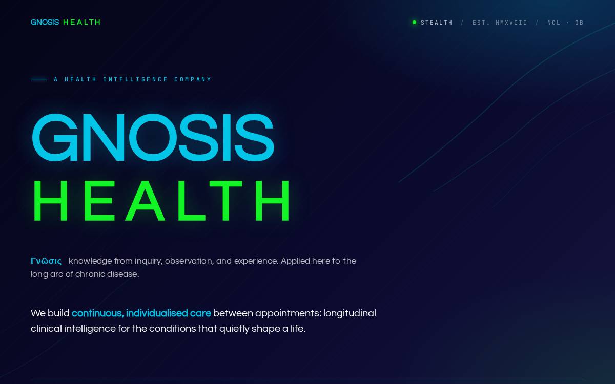 Gnosis Health website preview