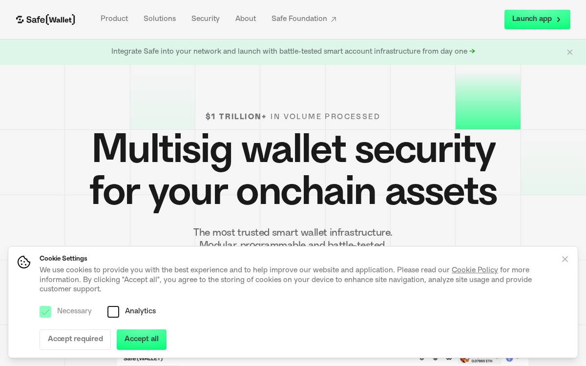 Gnosis Safe website preview