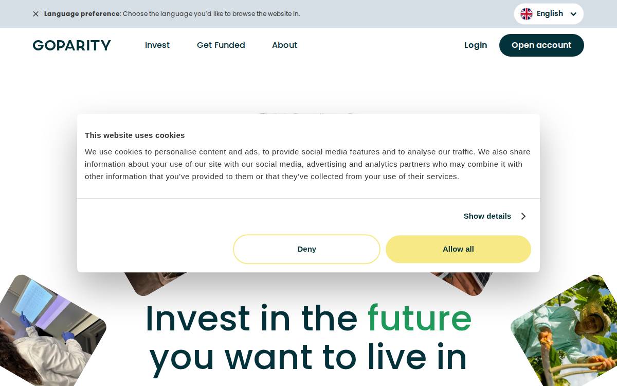 Go Parity website preview