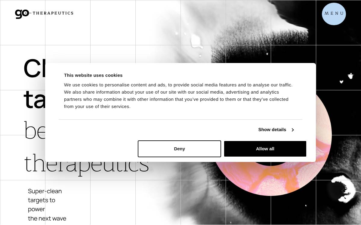 Go Therapeutics website preview