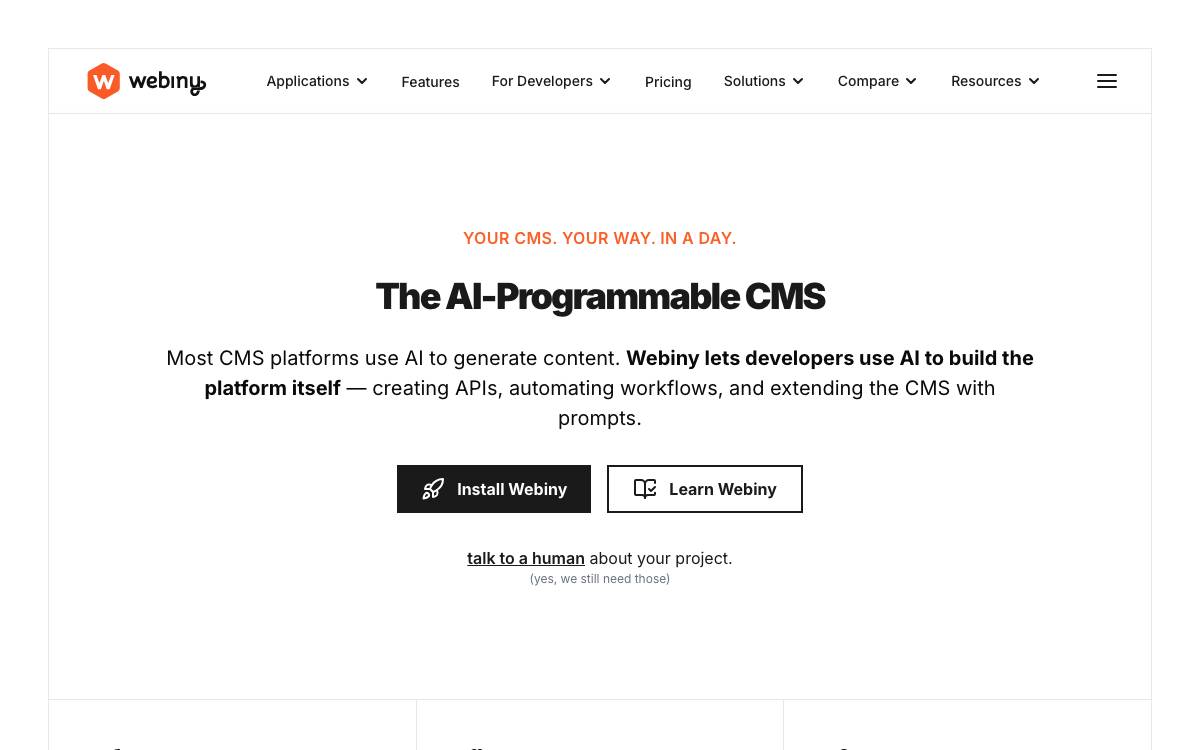 Webiny website preview